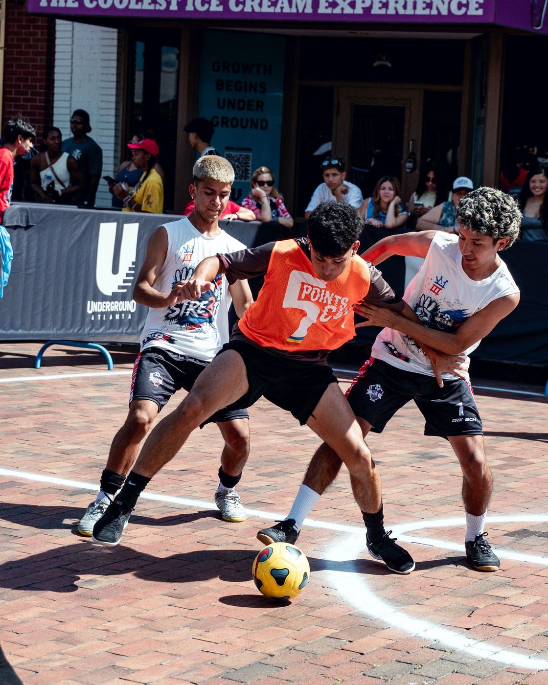 Match action at the 5 Points Cup WC26, Underground Atlanta